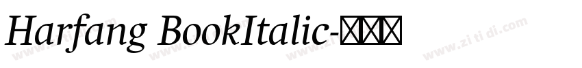 Harfang BookItalic字体转换